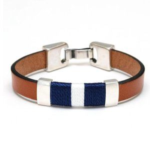 Womens Allison Cole Bristol - Mahogany/Navy/White/Silver/Medium, NWOT